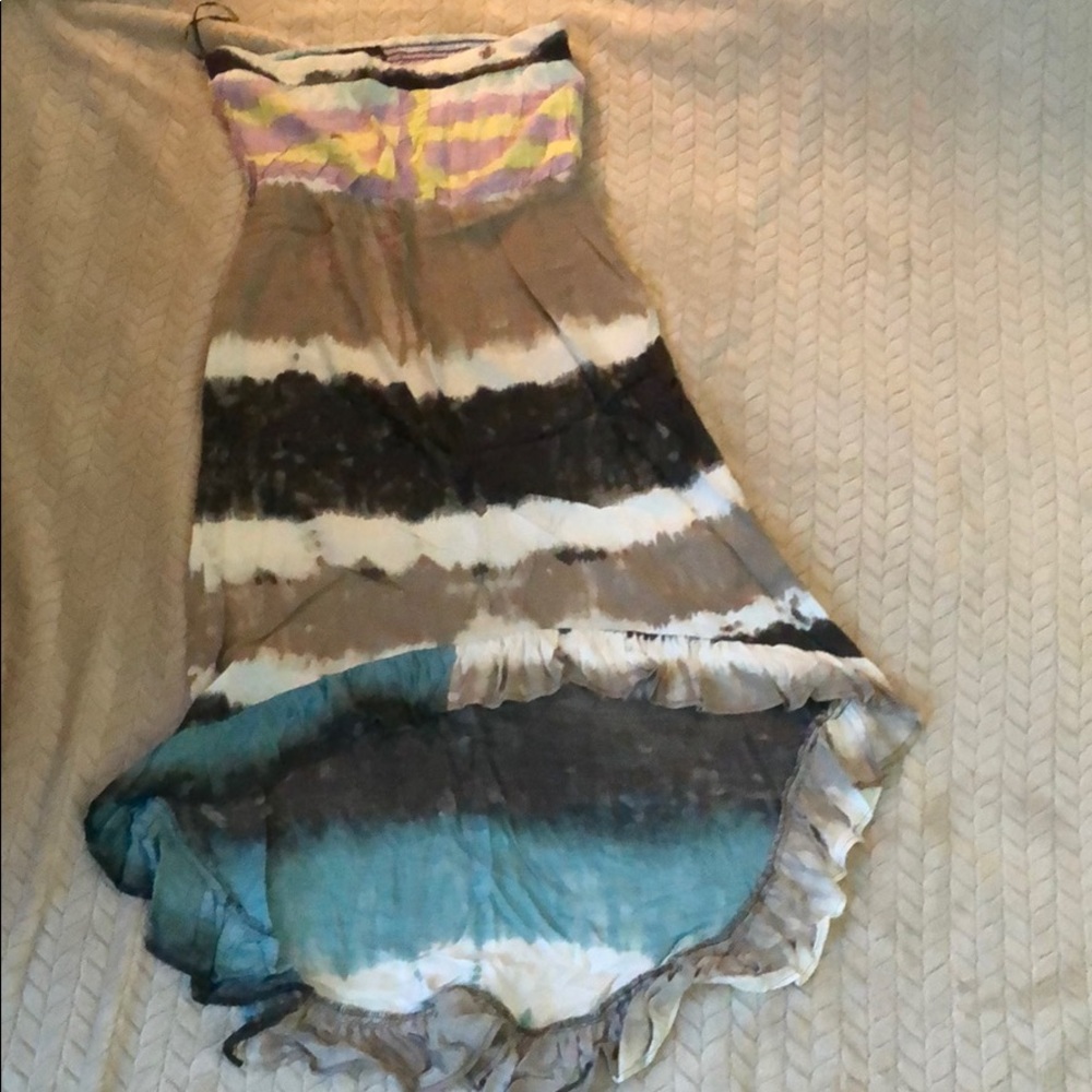 Strapless dress very colorful